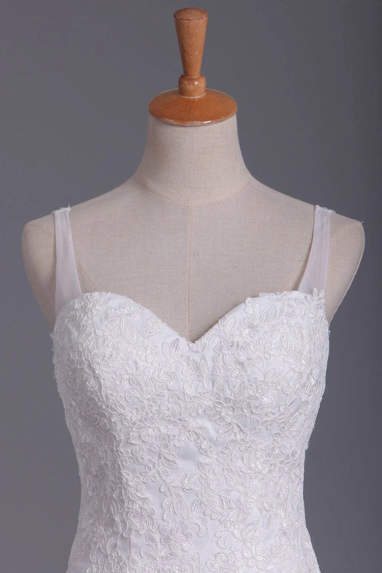 Party Dresses Mermaid/Trumpet With Applique Sweep Train